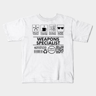 Weapons Specialist Kids T-Shirt